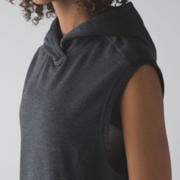 Lululemon Relaxed Sleeveless Soft Hoodie Grey 2 NWOT - Picture 5 of 14